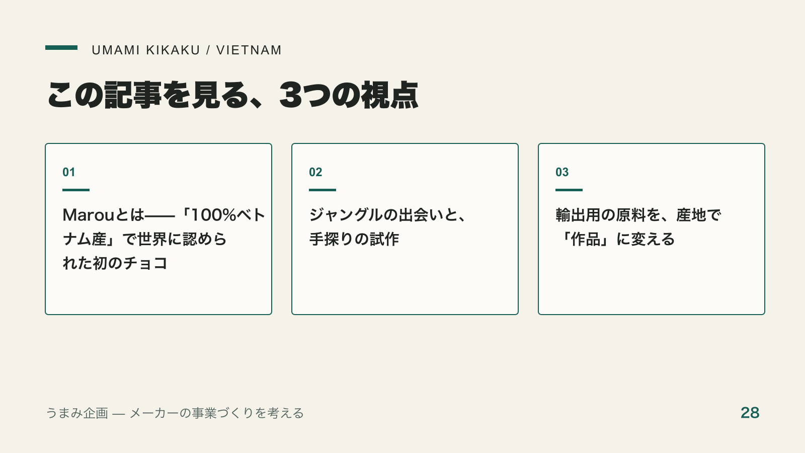 自宅の台所から世界へ｜Marouがベトナム産カカオを「高級品」に変えた仕組みで押さえる3つの視点