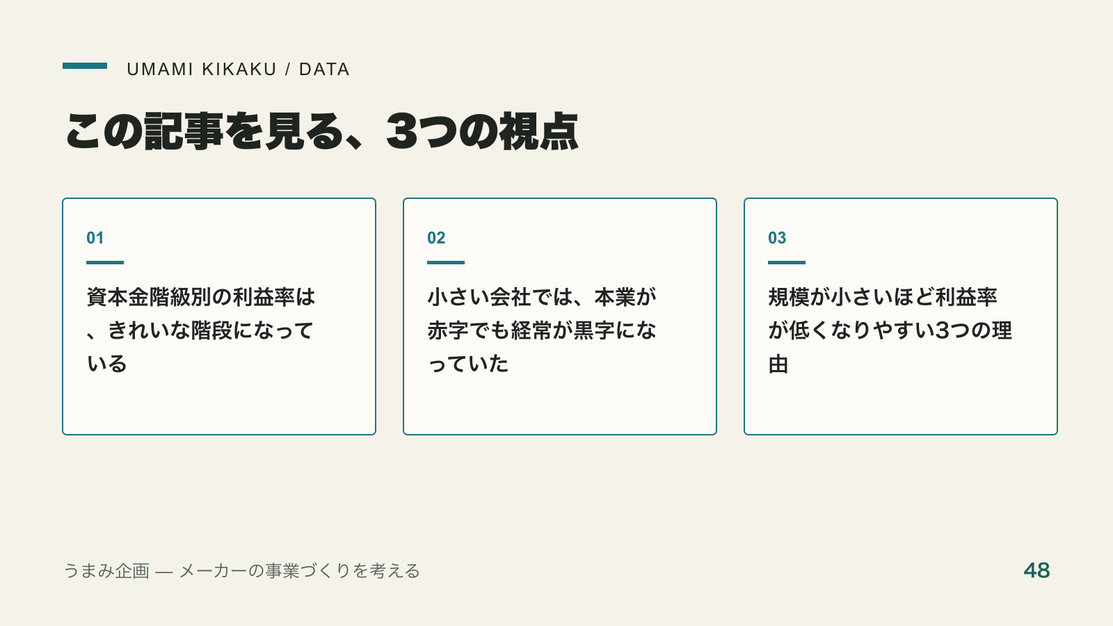 資本金1,000万円未満の利益率は2.8%。規模で4倍変わるで押さえる3つの視点